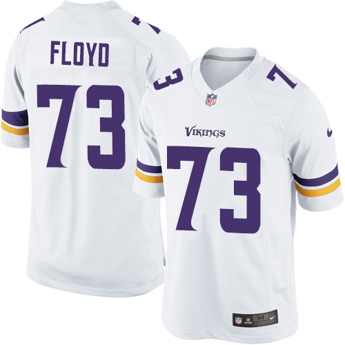 Men's Limited Sharrif Floyd Nike Jersey White Road - #73 NFL Minnesota Vikings